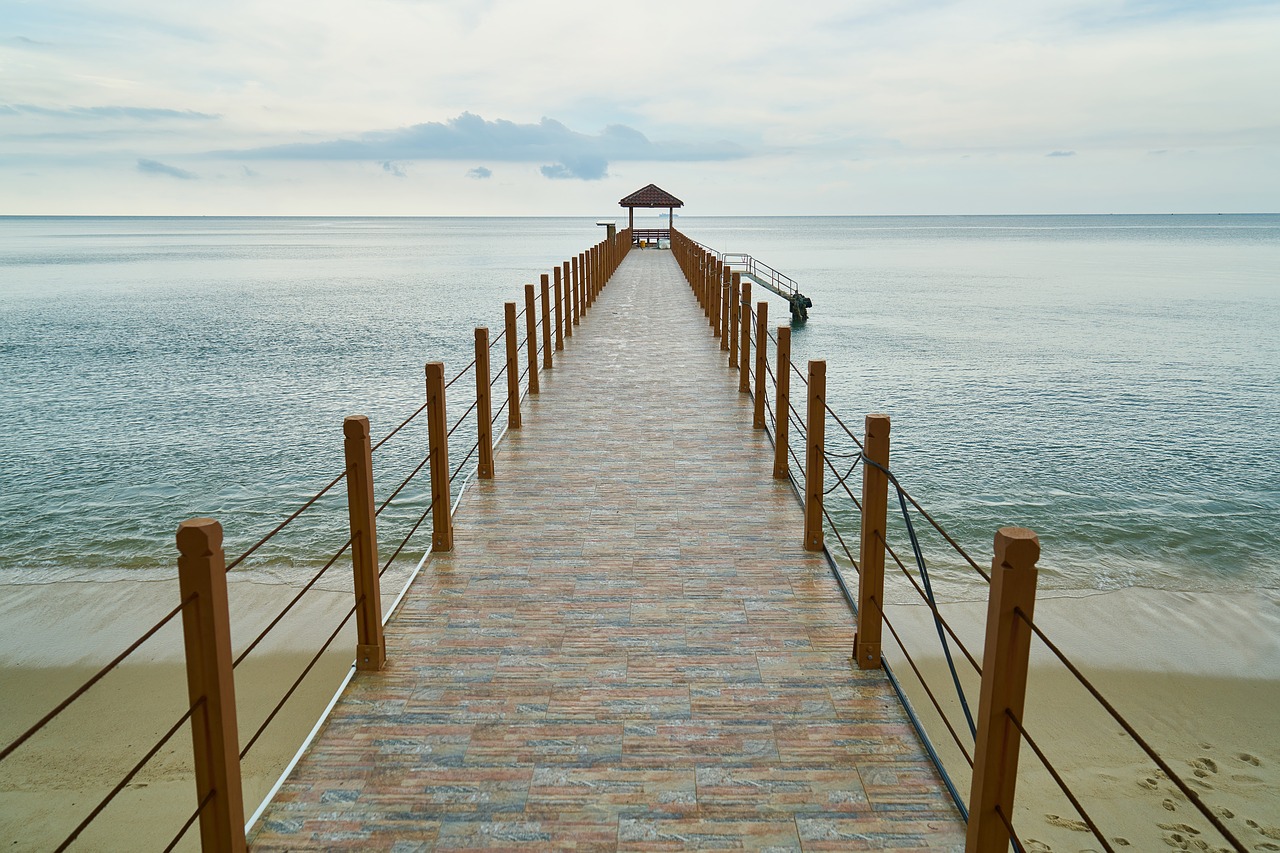 Image - bridge marine landscape composition