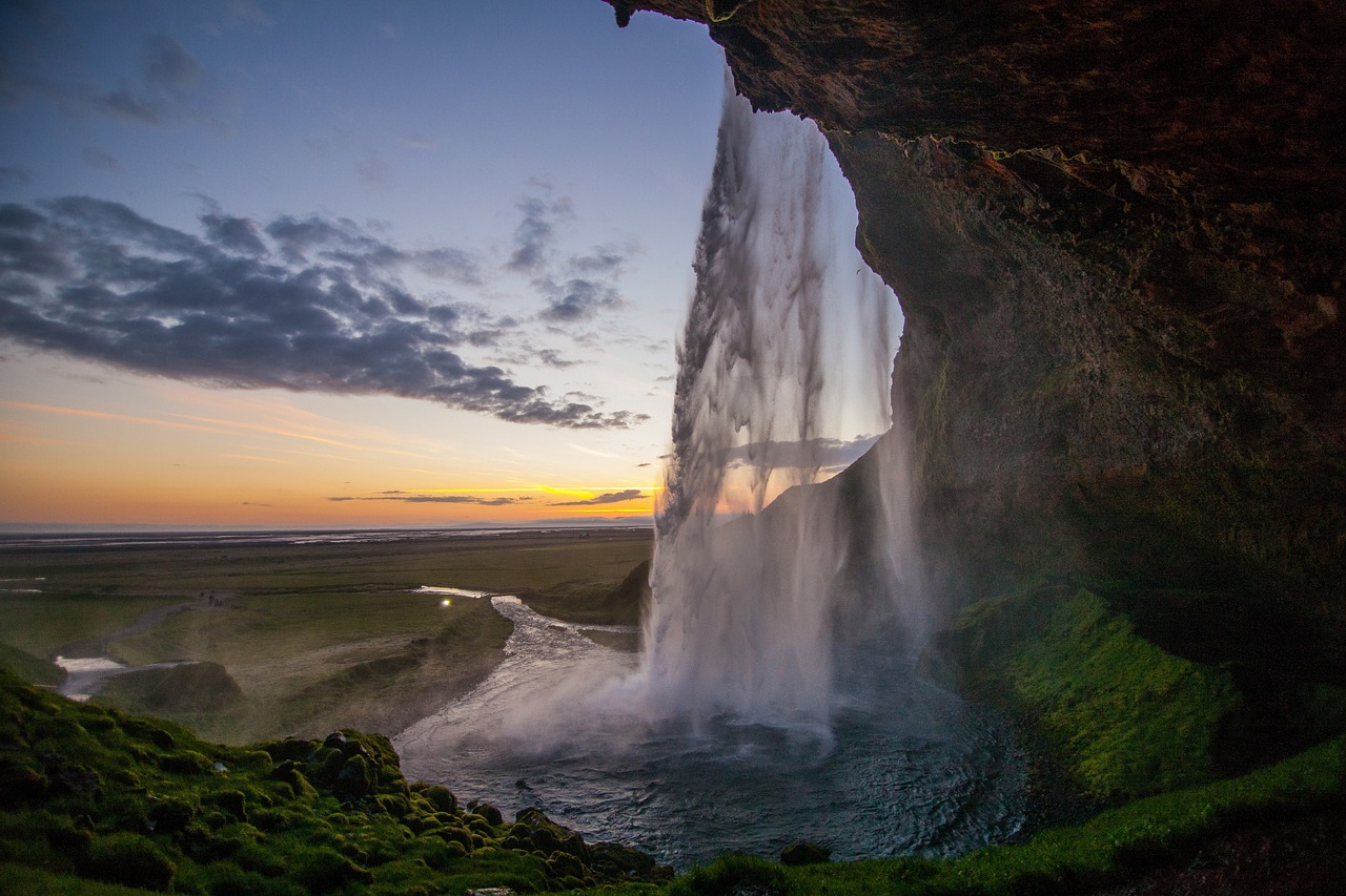 Image - nature mountains cliff waterfalls