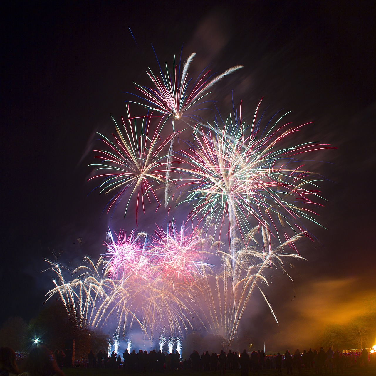 Image - nature sky clouds night fireworks