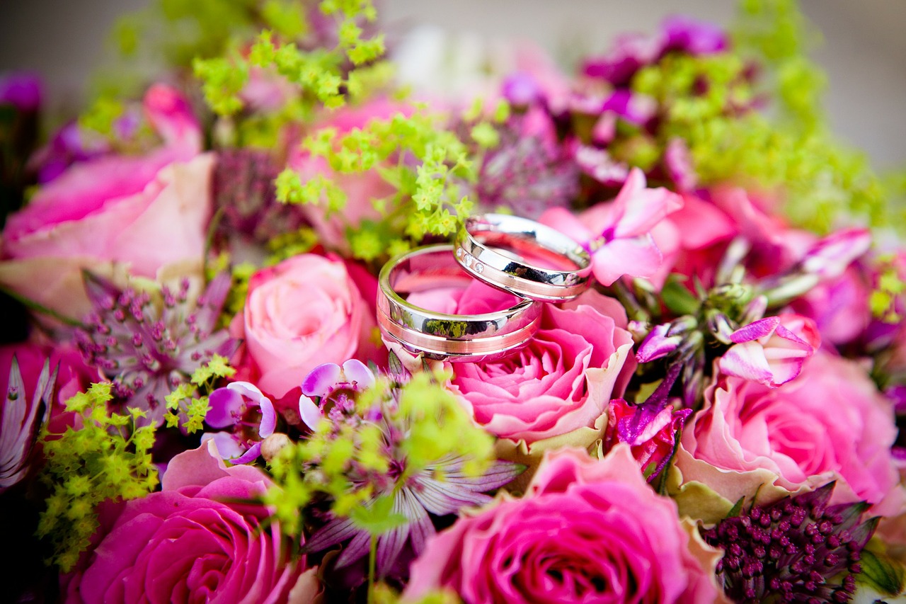 Image - flowers wedding wedding rings