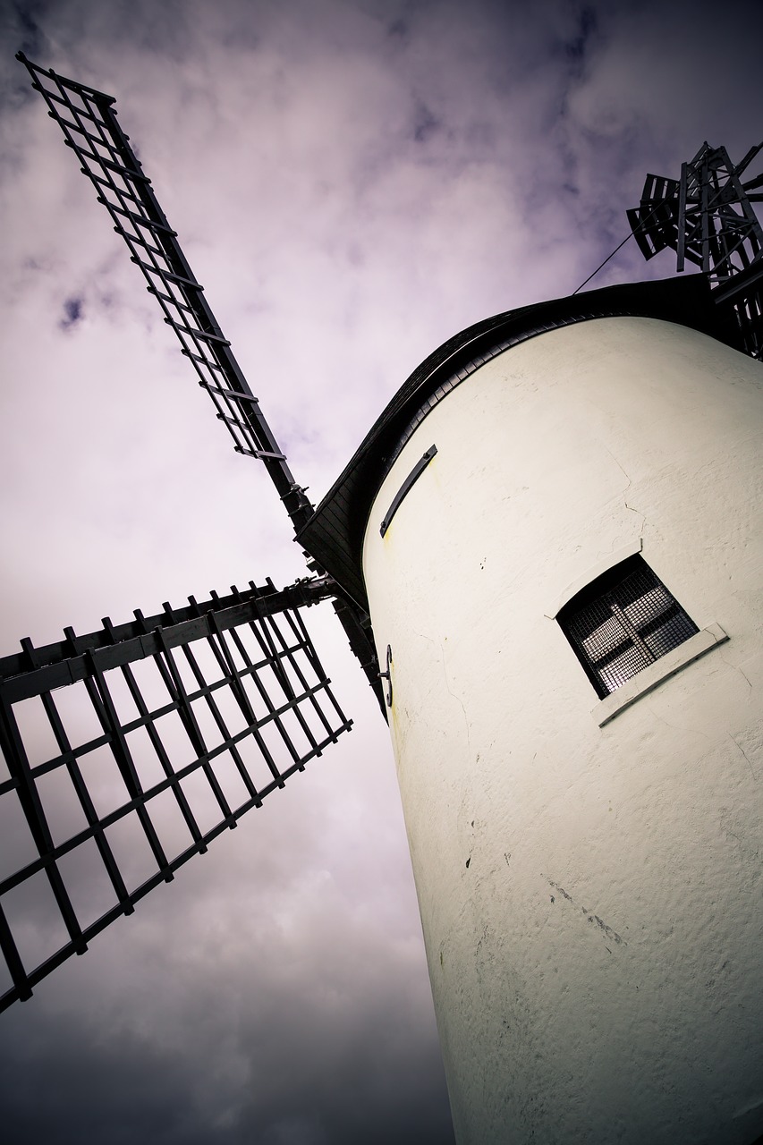 Image - nature sky clouds purple windmill