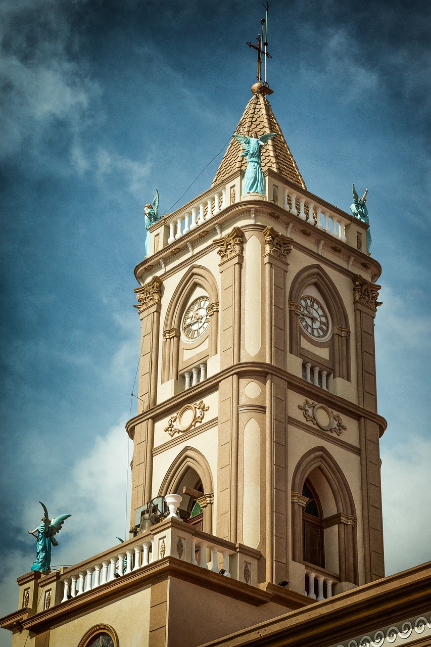 Image - church tower city interior facade