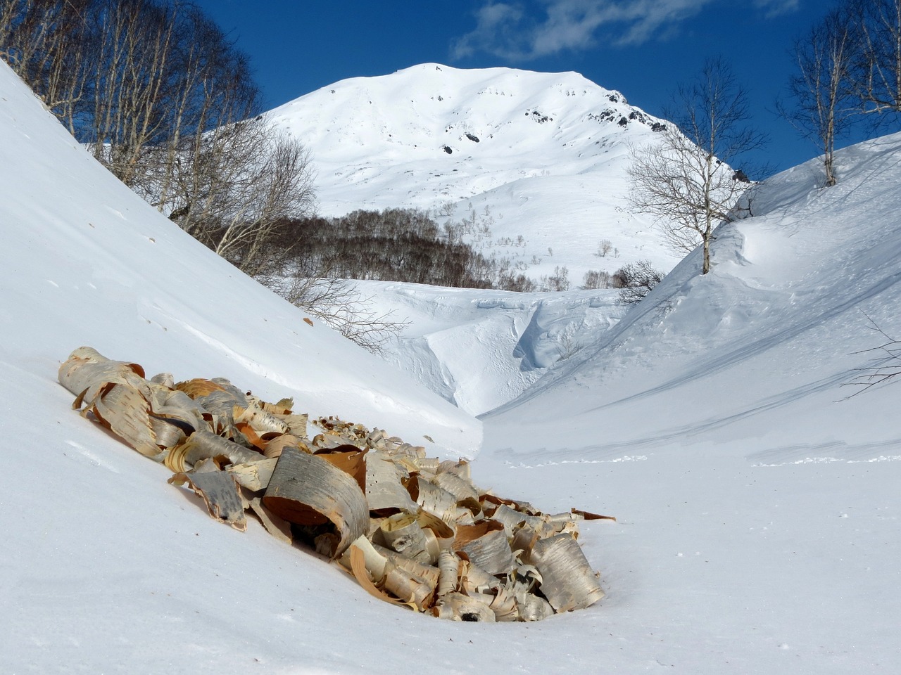 Image - winter snow snowdrifts ravine