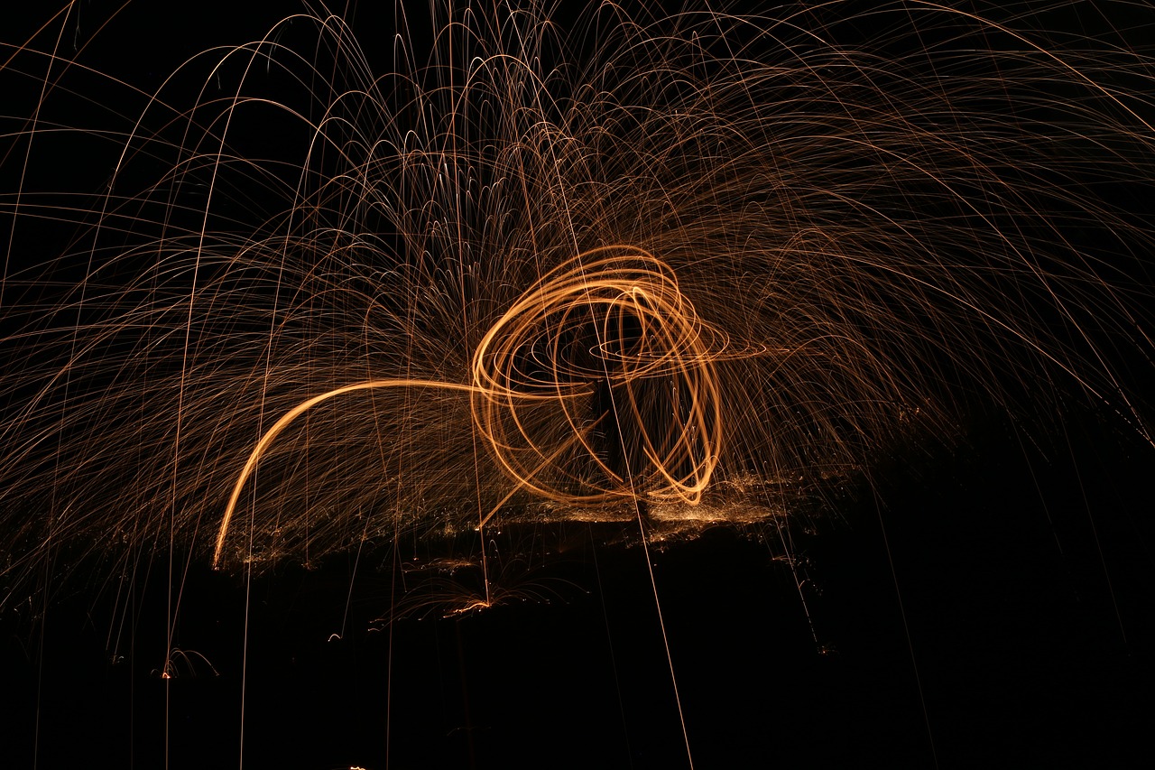 Image - fire steel wool long exposure
