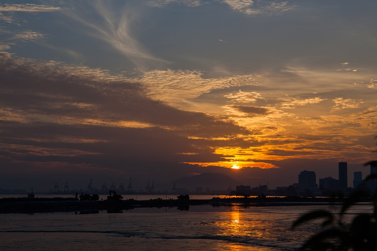 Image - sun sunrise seaside sky light