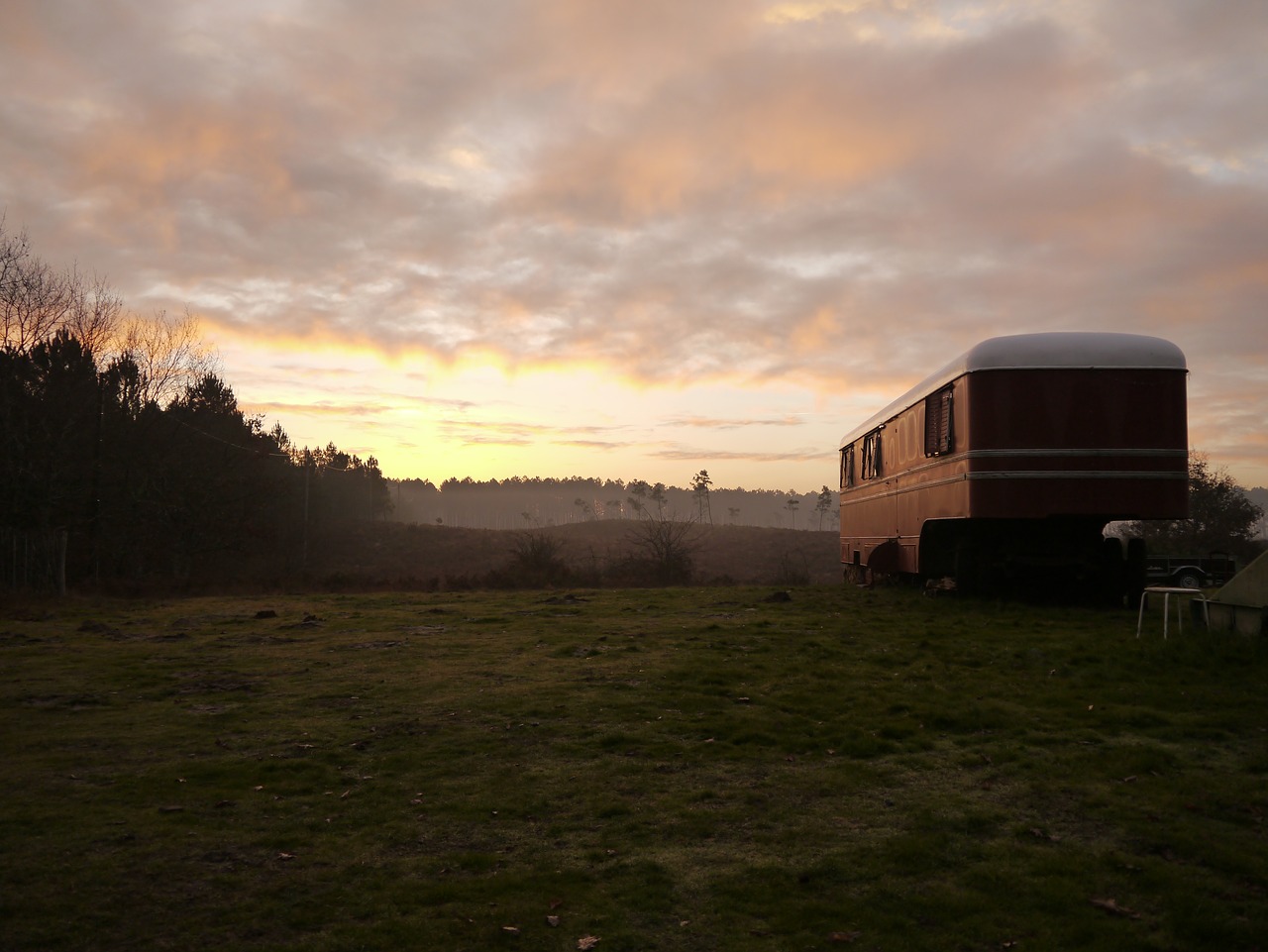 Image - camping sunset solitude