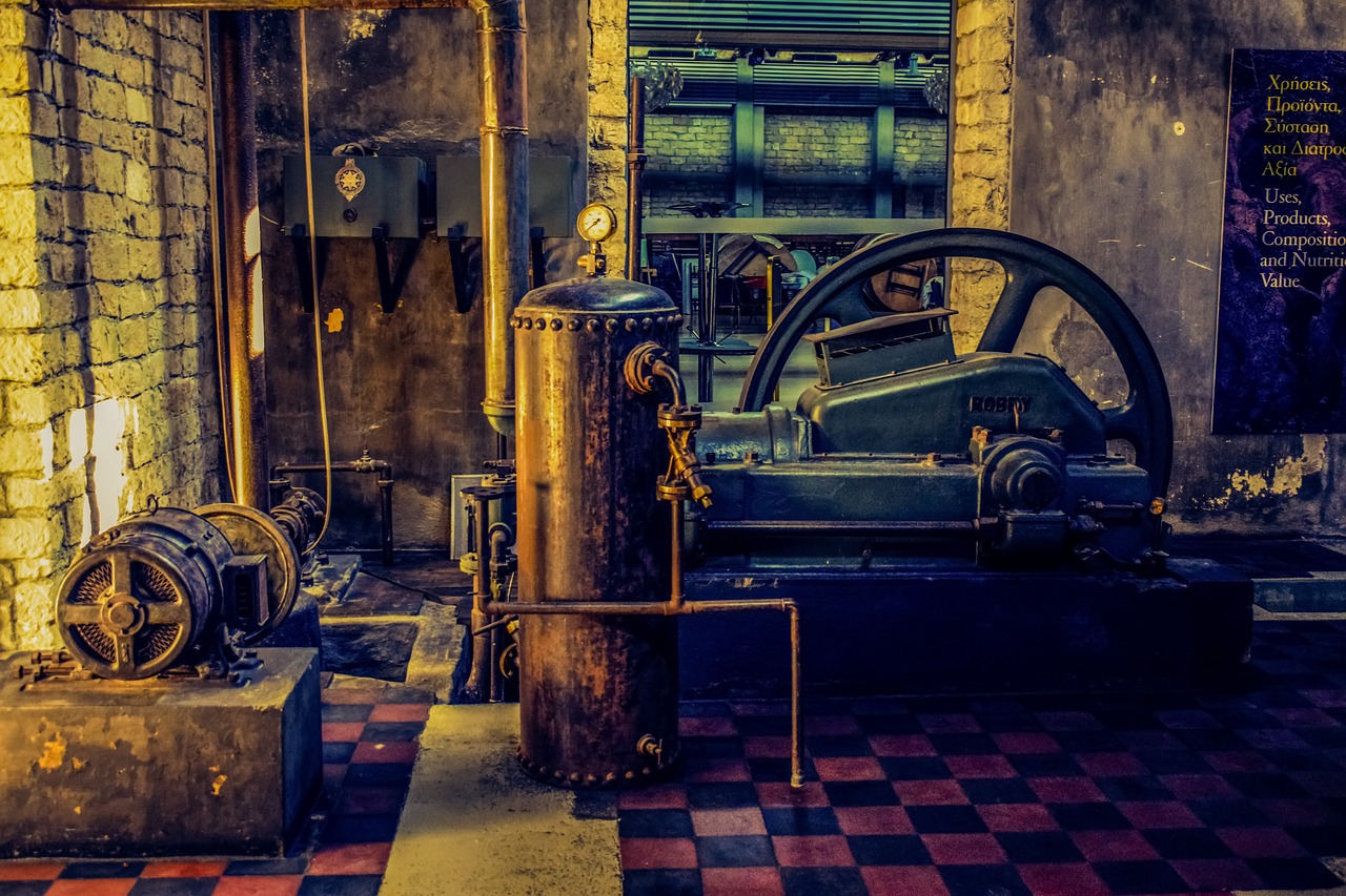 Image - carob mill museum machine equipment