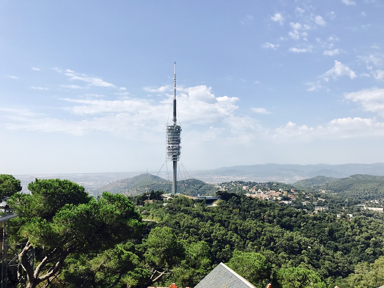 Image - tibidabo radio tower barcelona city