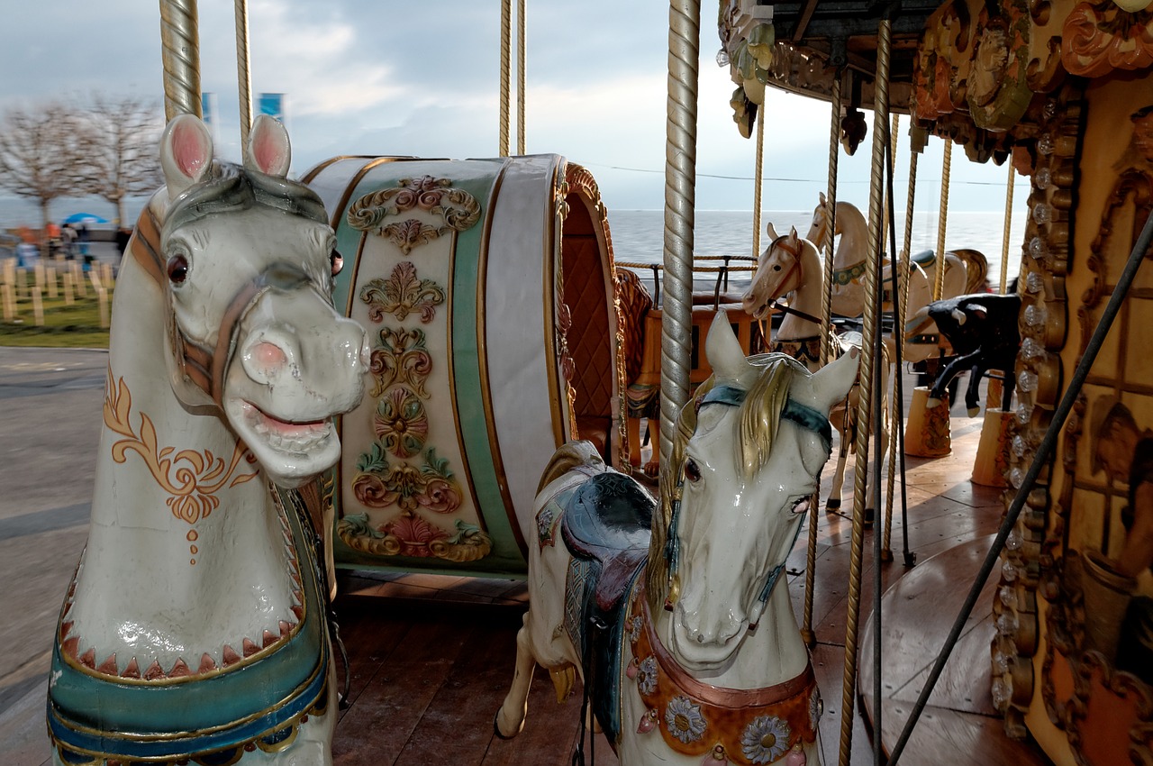 Image - carousel old horses historically