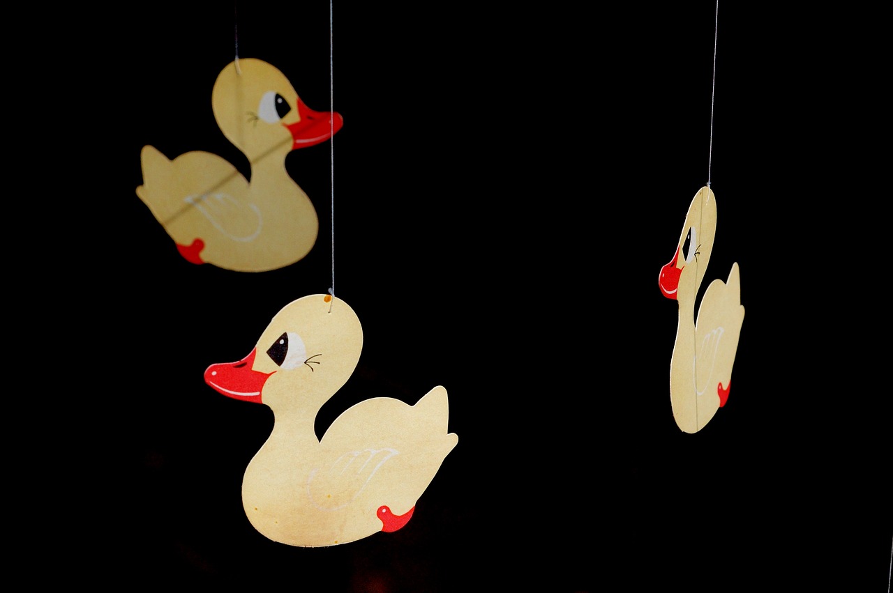 Image - mobile ducks children toys cute