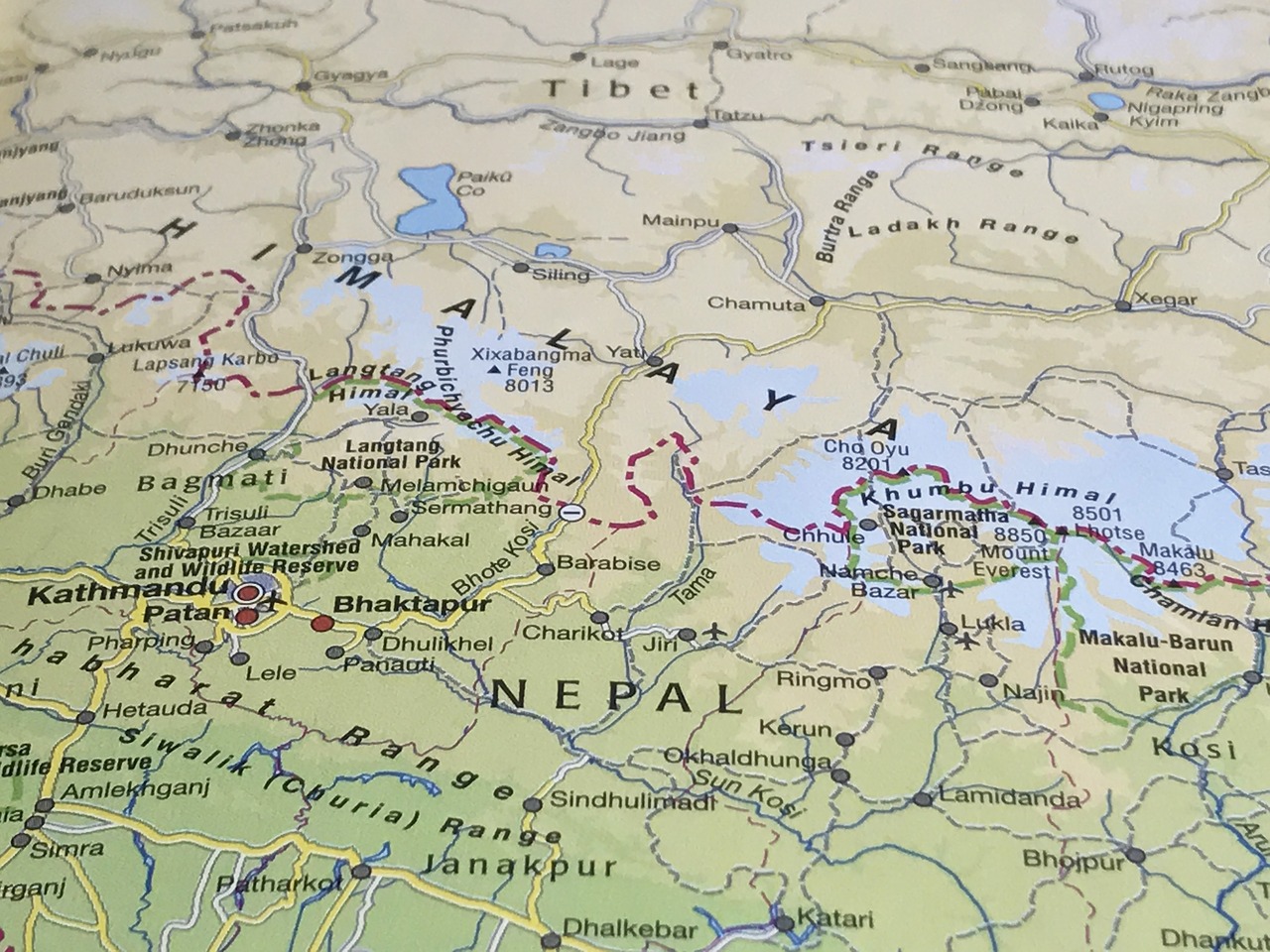 Image - map himalaya tibet geography