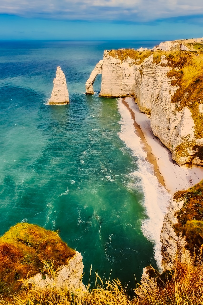 Image - france cliff coast coastline sea