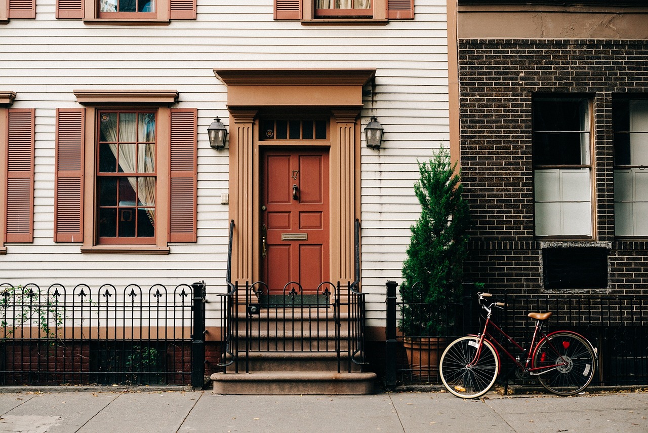 Image - sidewalk house home door windows