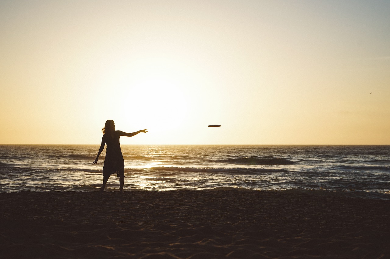 Image - sunset dusk sky girl woman people