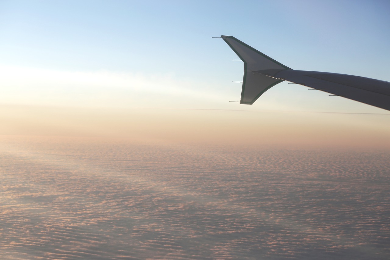 Image - airplane wing flying travel