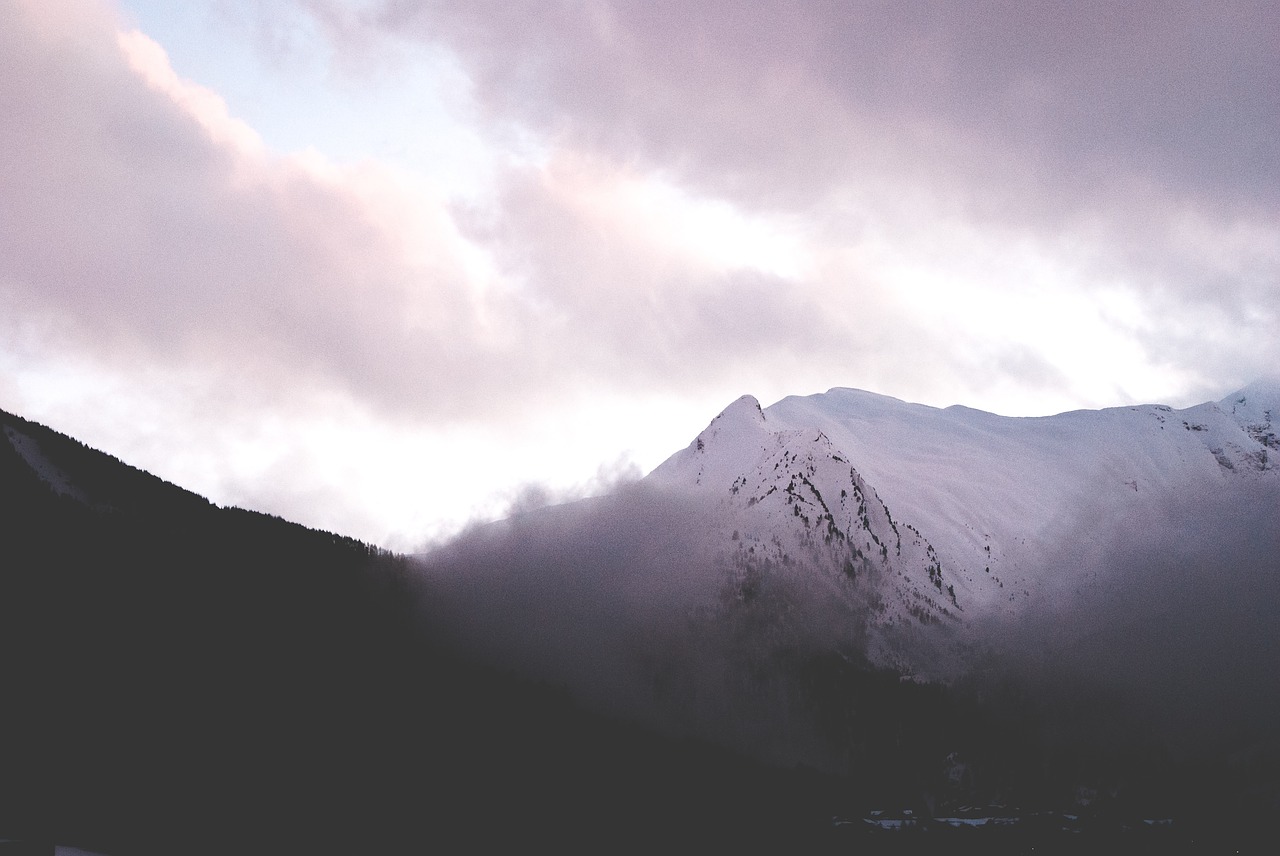 Image - mountains hills cliffs snow winter