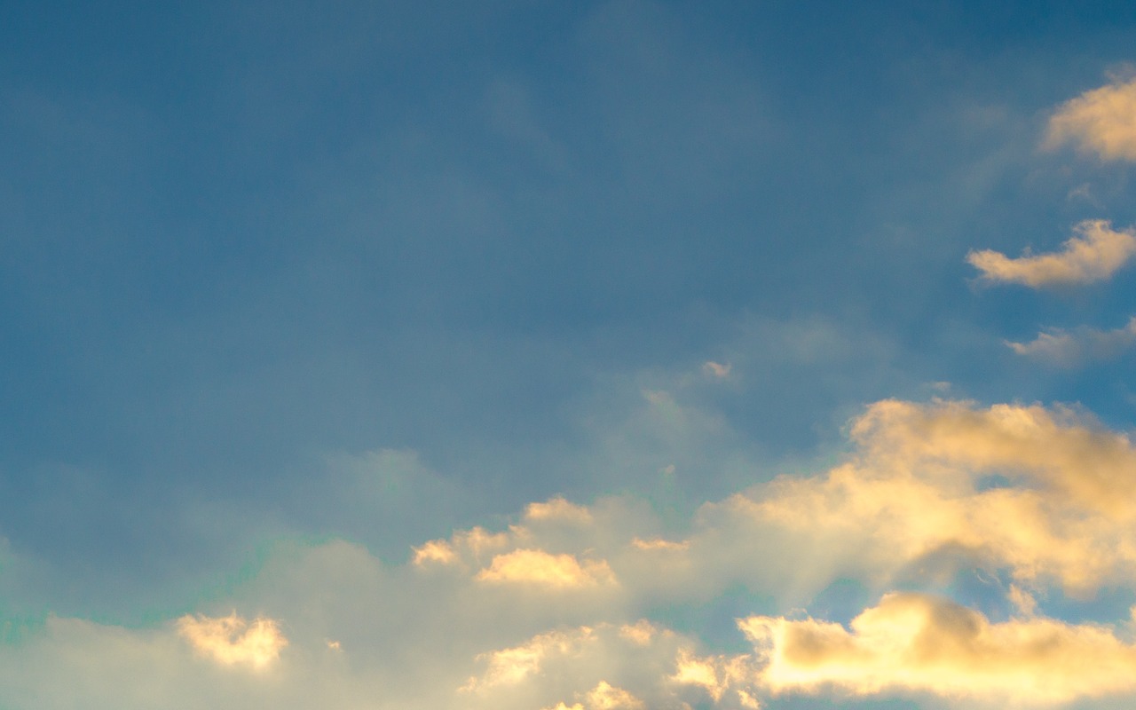 Image - blue sky sunshine sun rays clouds