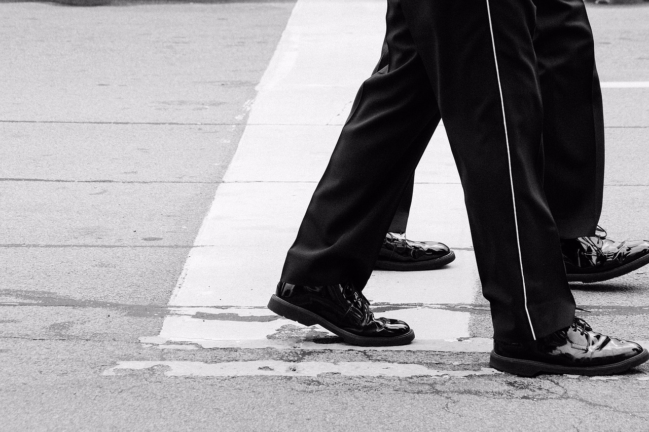 Image - walking pedestrian pavement city