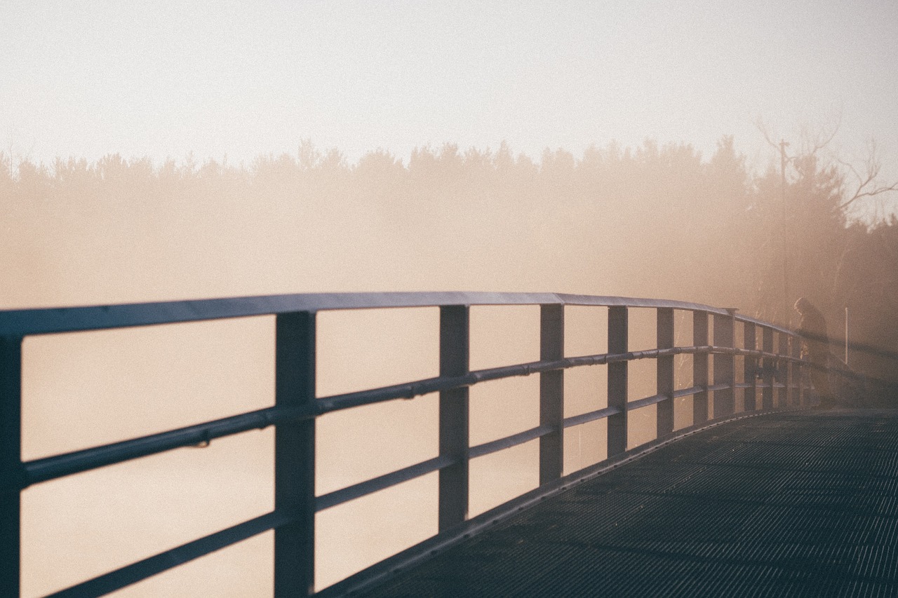 Image - bridge fog foggy nature outdoors