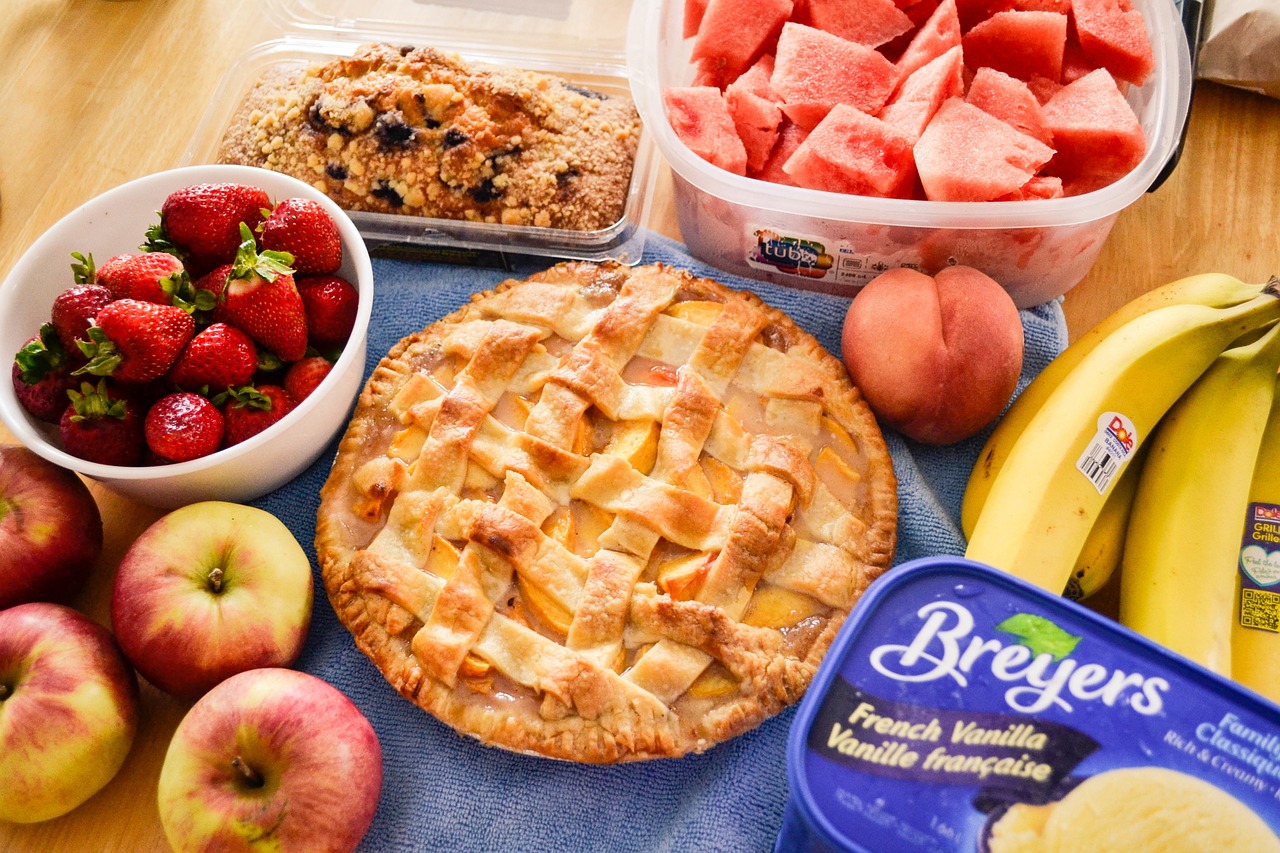Image - pie dessert food fruits apples