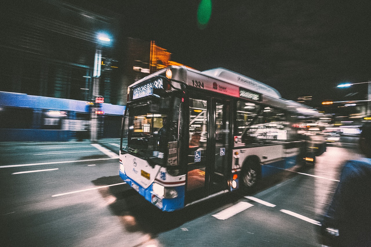 Image - bus transportation streets roads