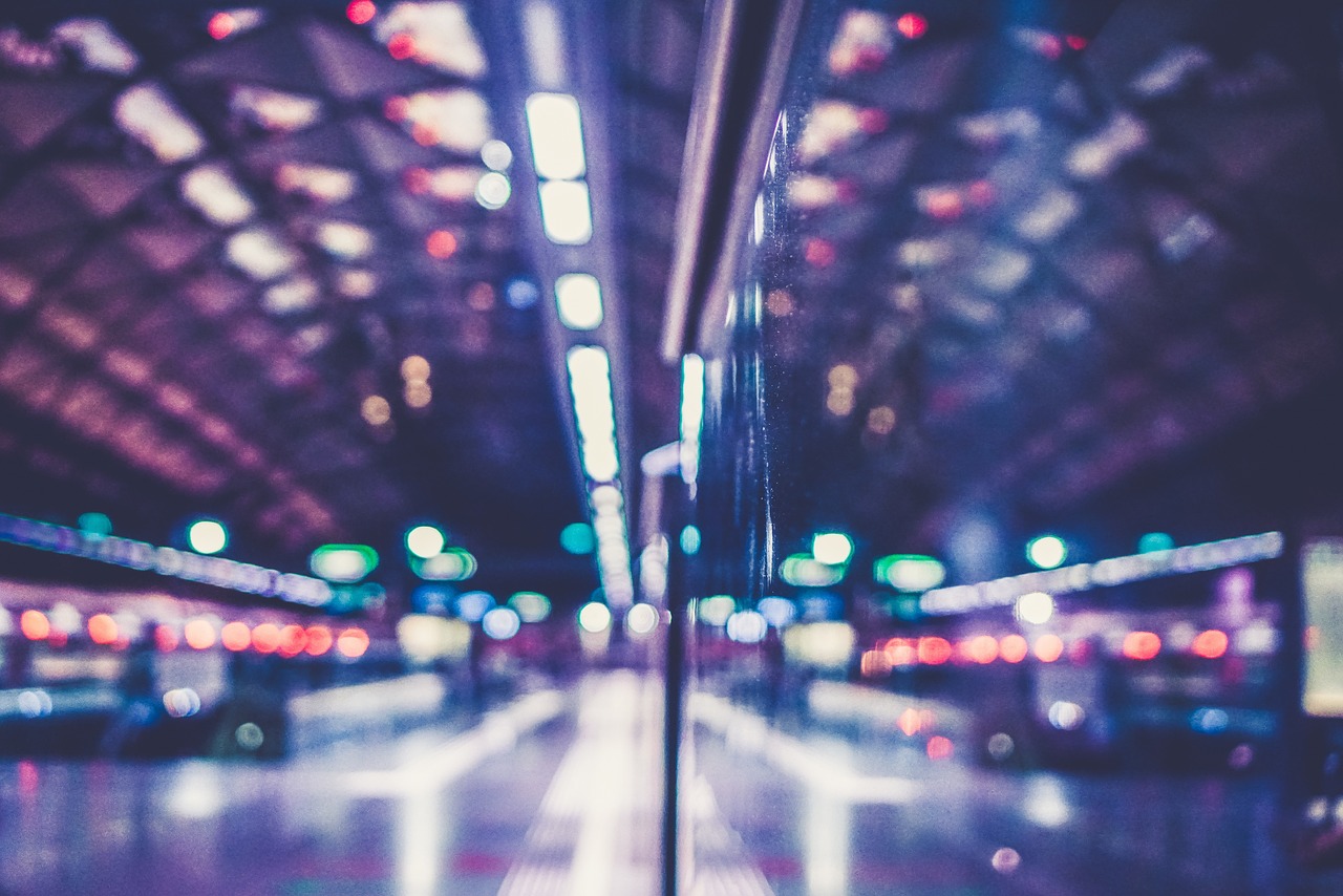 Image - lights blurry metro city urban
