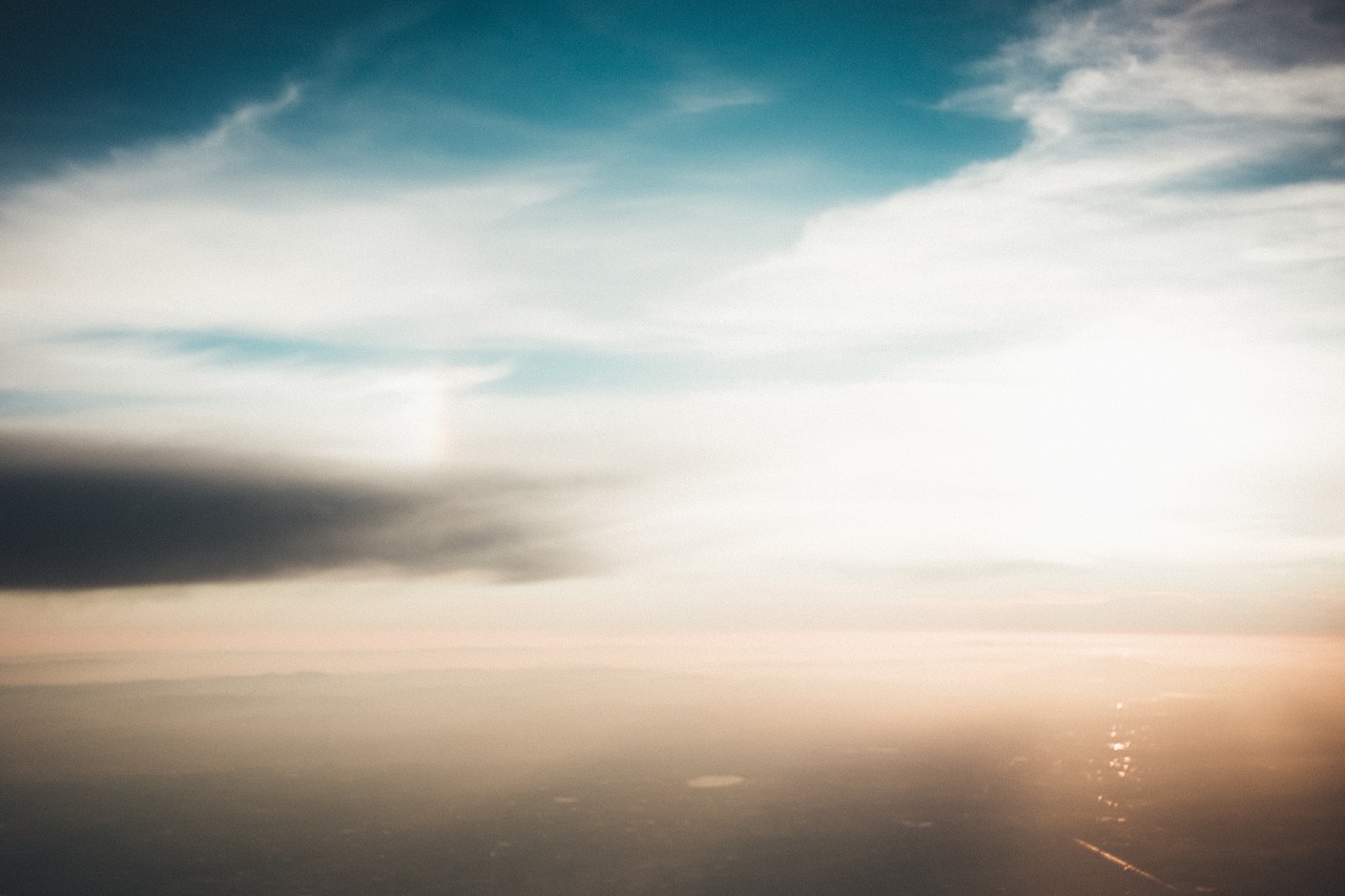 Image - sky clouds aerial view ocean sea