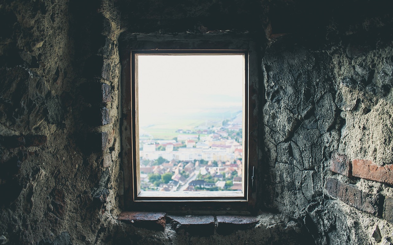 Image - bricks stones window town