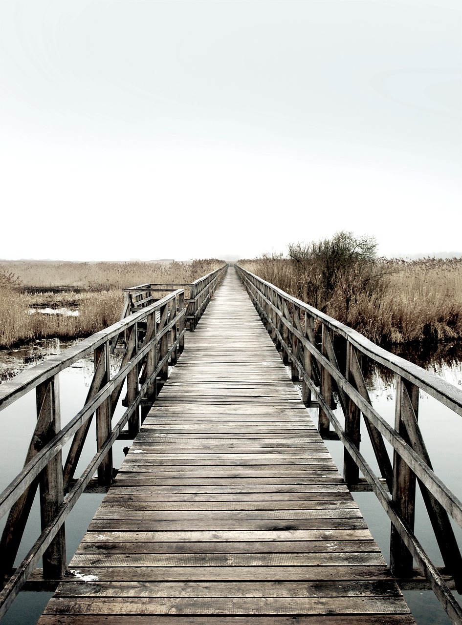 Image - wood bridge rural countryside