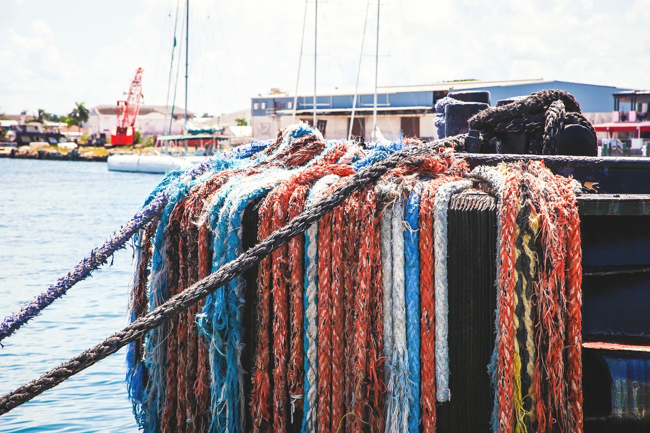 Image - ropes harbour harbor marina boats