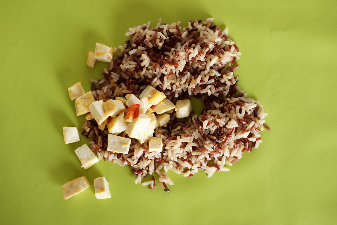 Image - rice food eating tofu