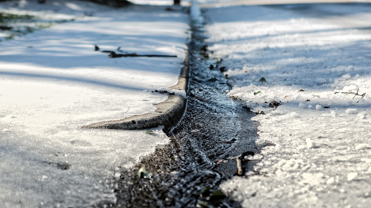 Image - snow river street ice winter