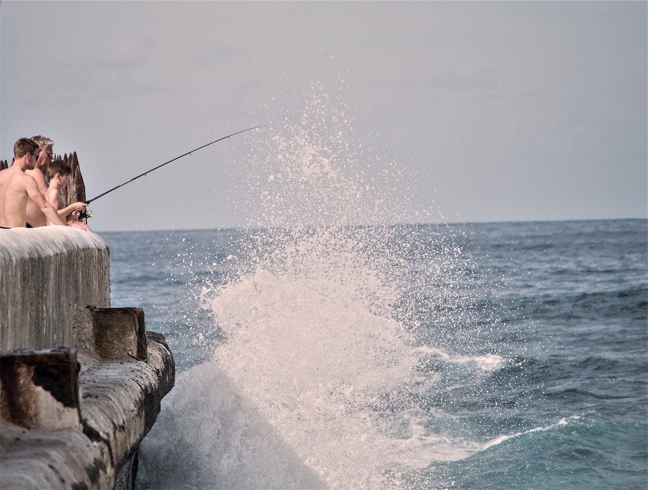 Image - fishing dock pier splash water