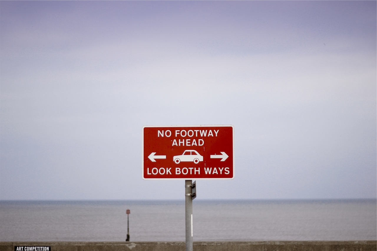 Image - beach footway sign ocean