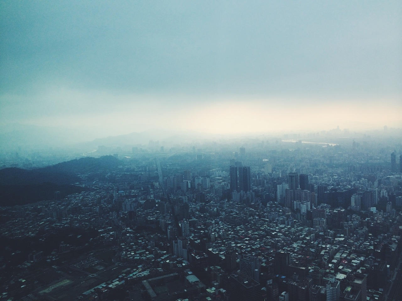 Image - city aerial view buildings