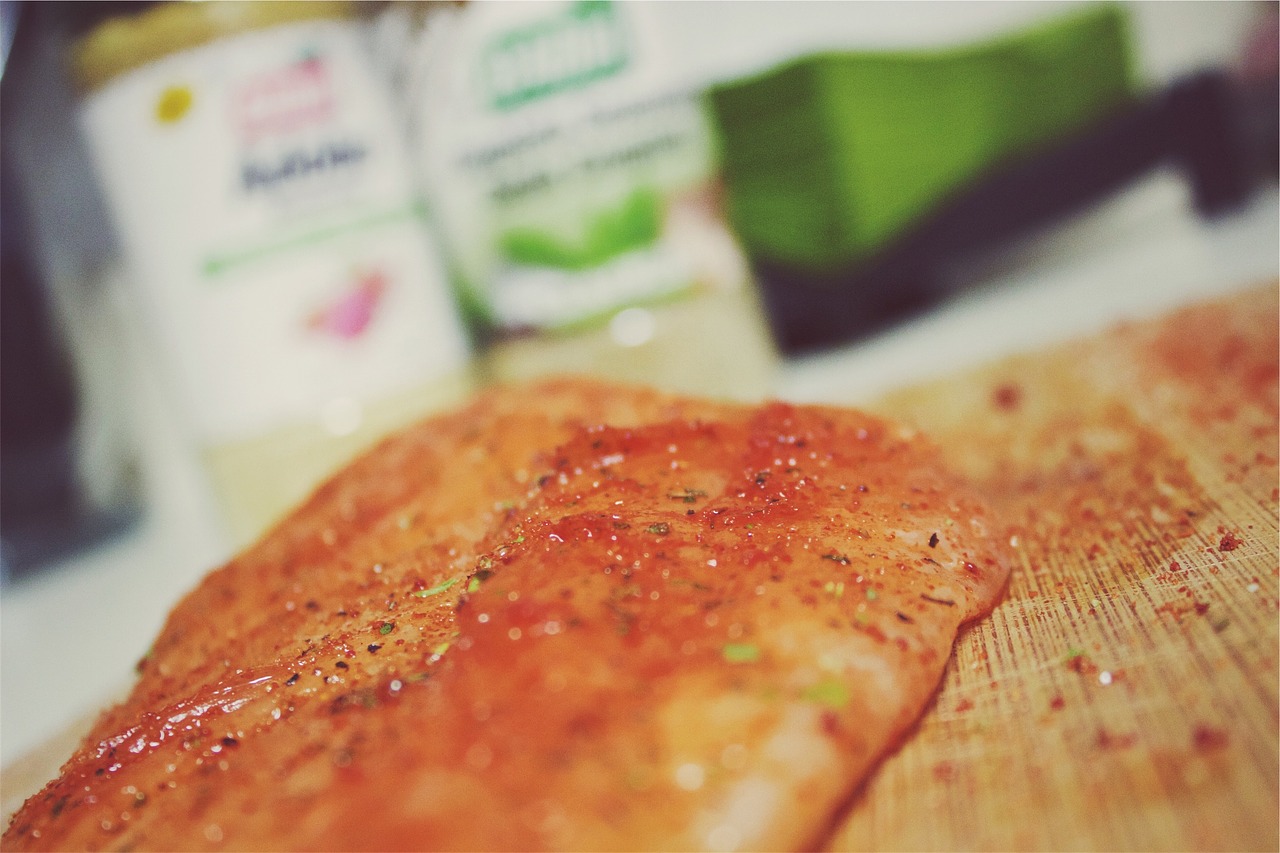 Image - salmon fish spices food cooking