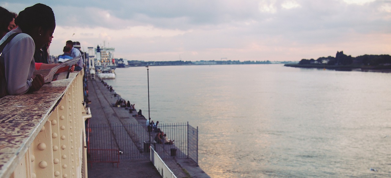 Image - docks marina boats ships people