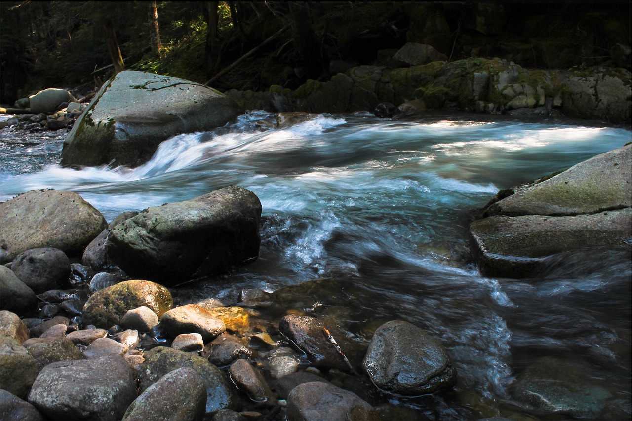 Image - river stream water rocks boulders