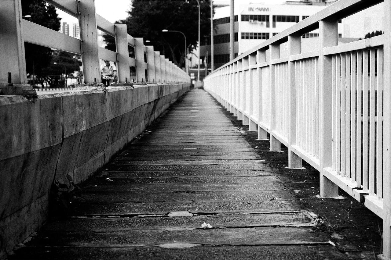 Image - wood path railing fence