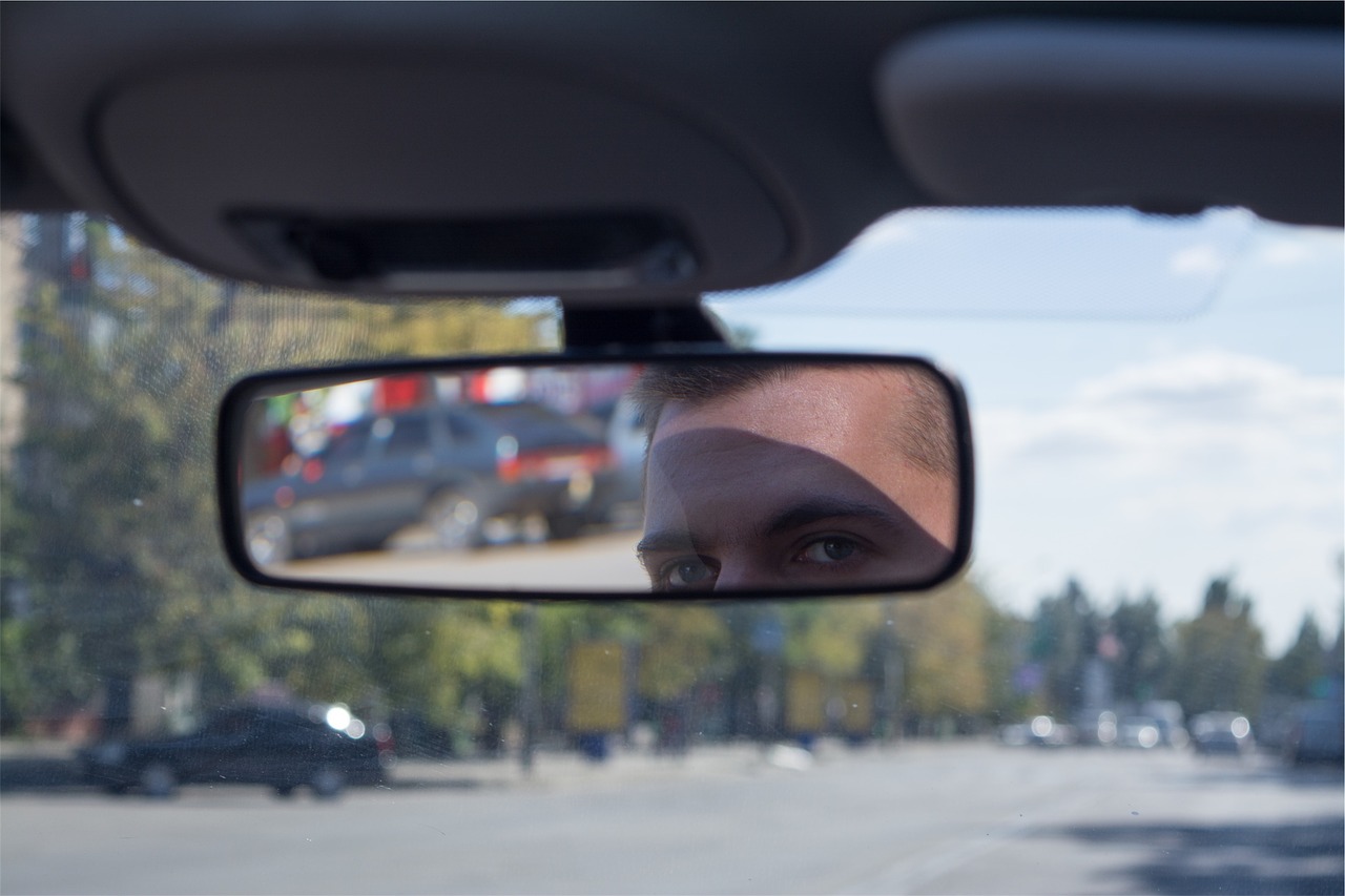 Image - rearview mirror windshield car