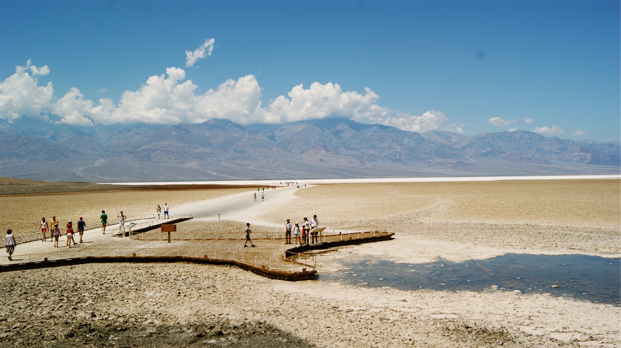 Image - beach sand dry puddles dock