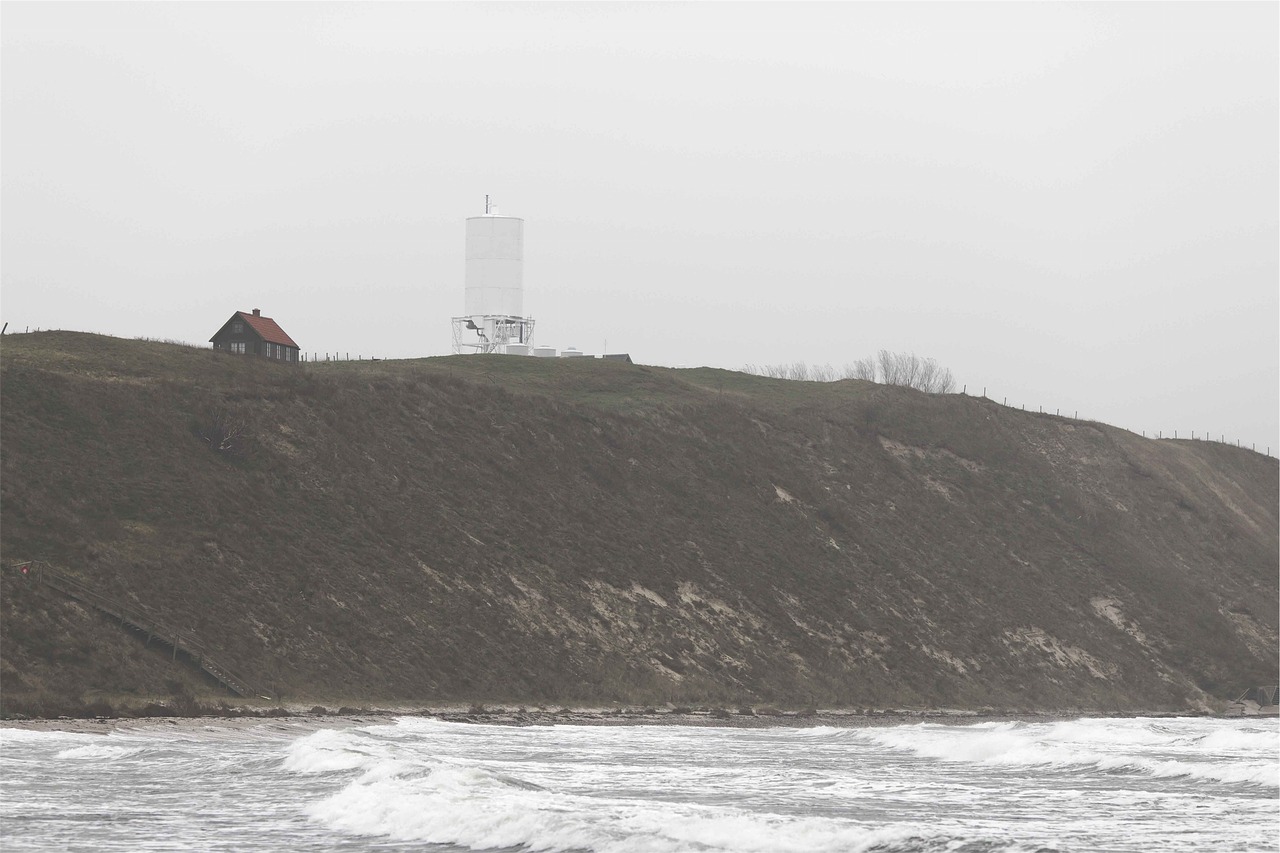 Image - hill coast water waves grey