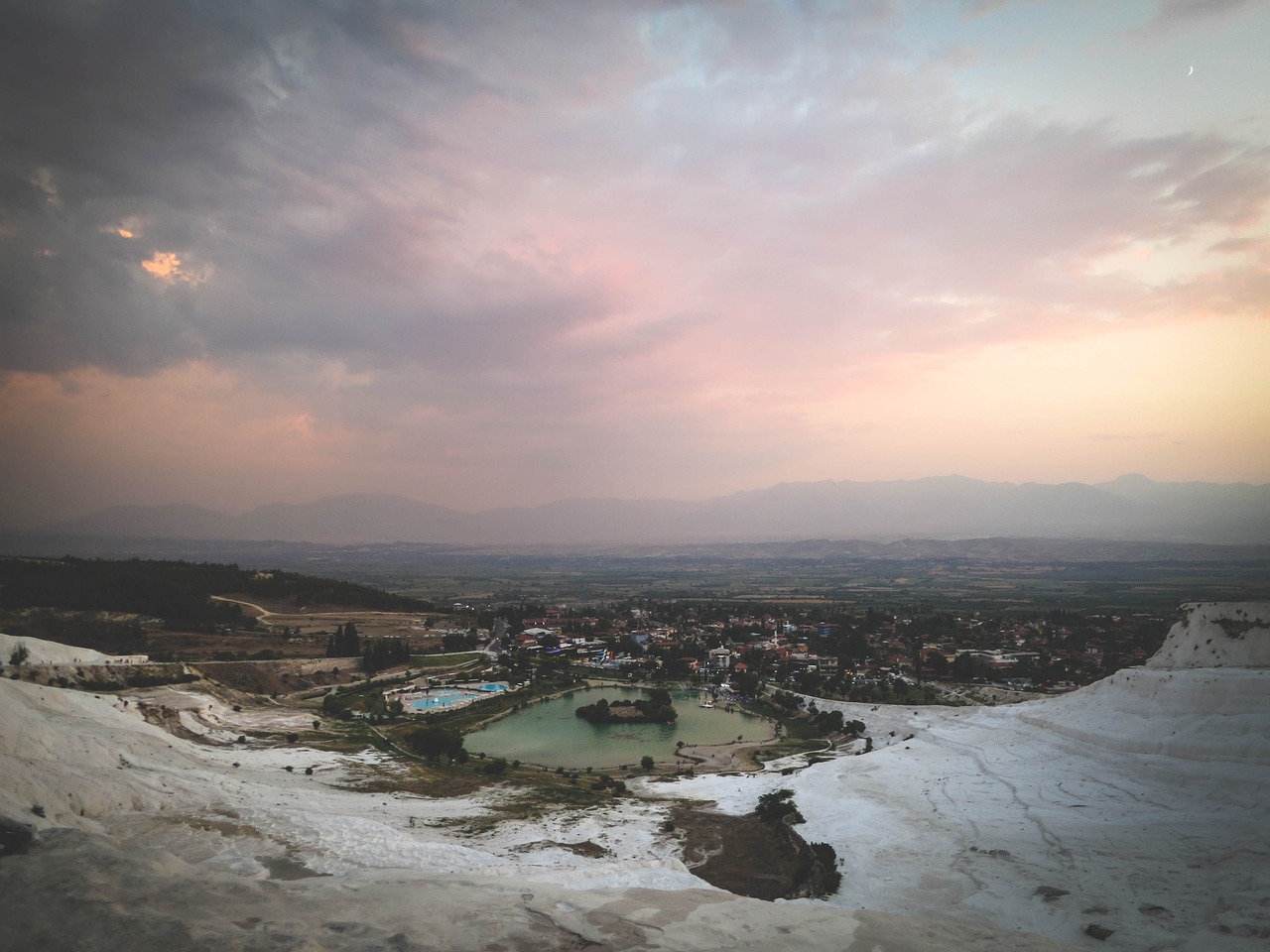Image - sunset travertine pools istanbul