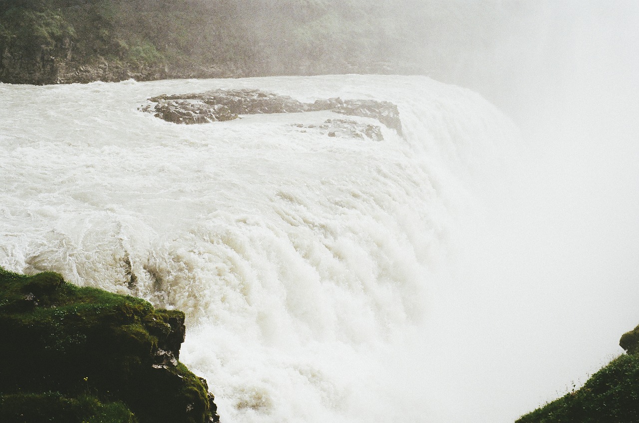 Image - waterfall stream mist