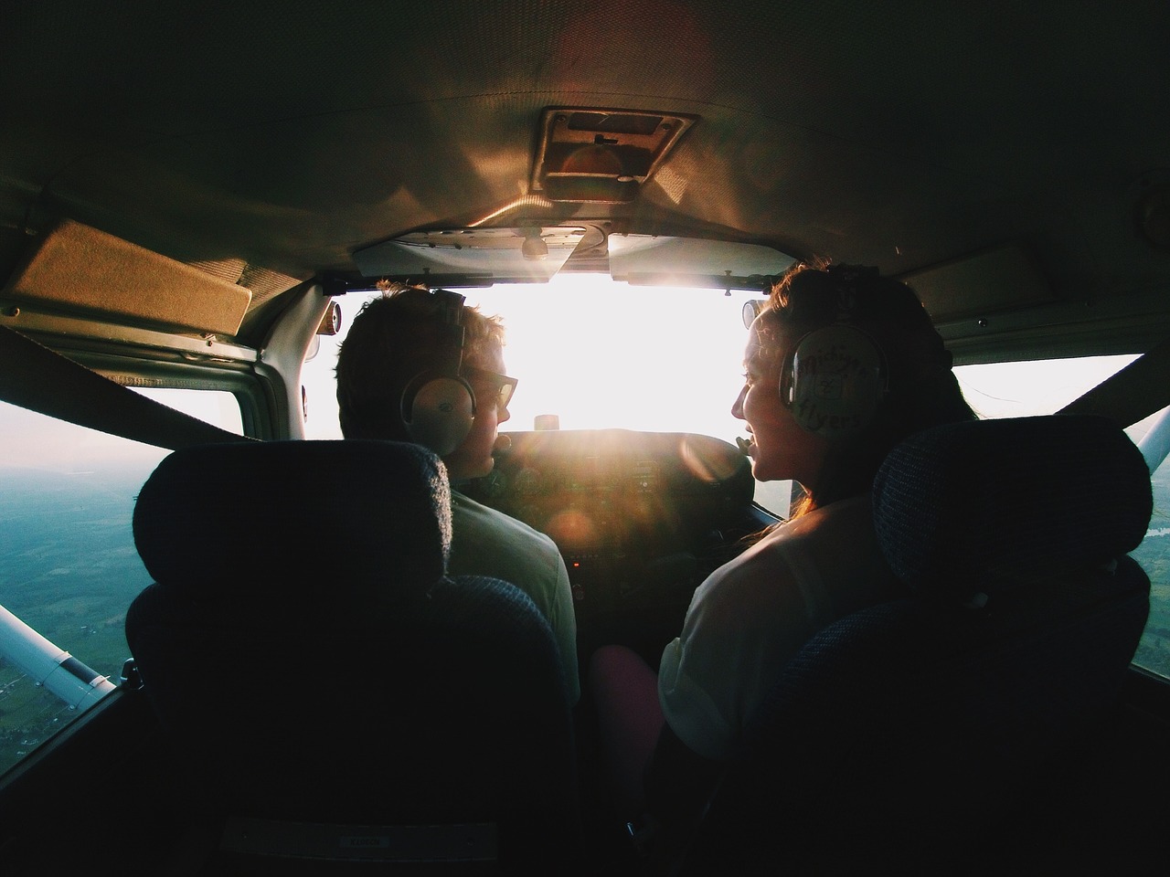 Image - airplane cockpit pilot headsets