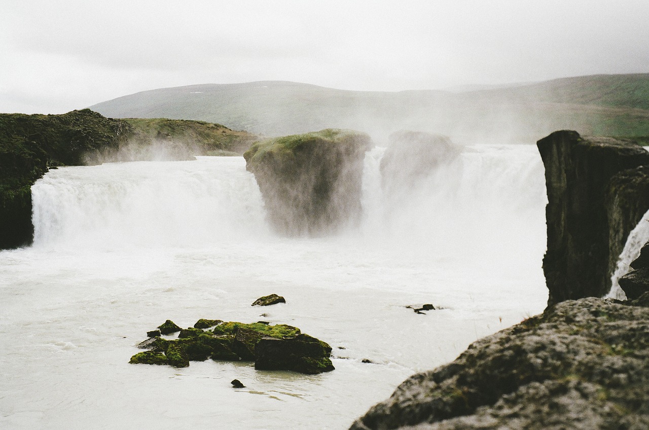 Image - waterfalls mist river stream