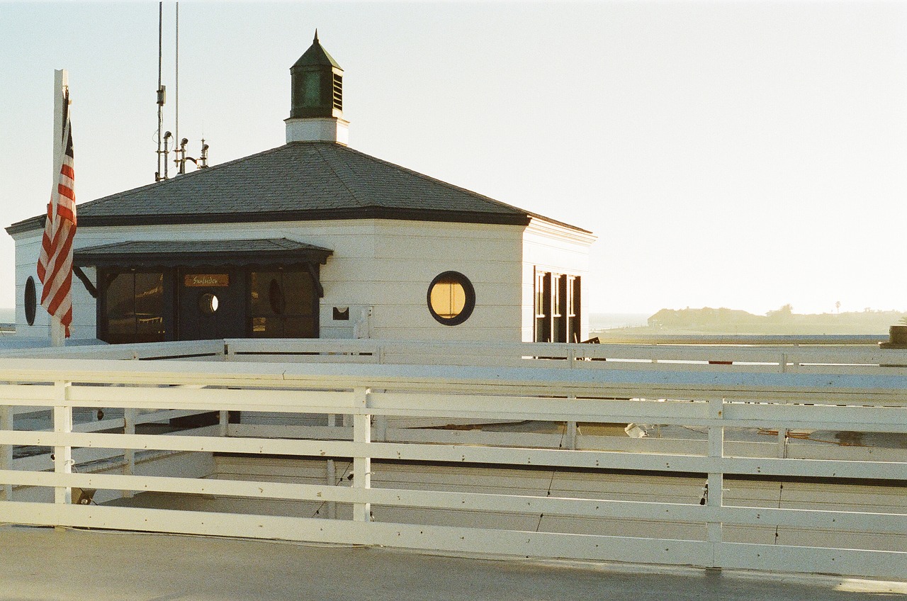 Image - malibu pier roof shingles flag