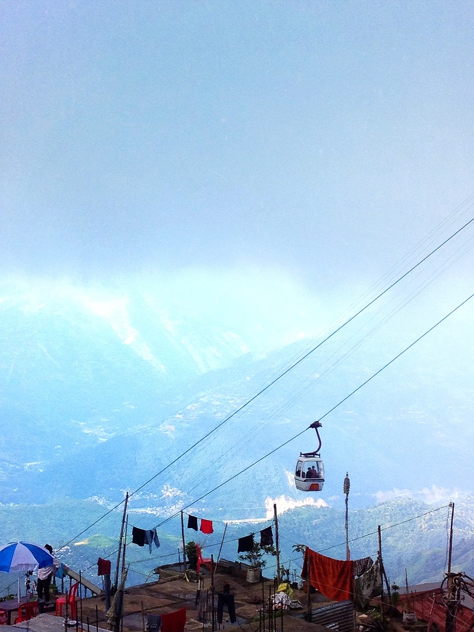 Image - gondola lift mountains peaks