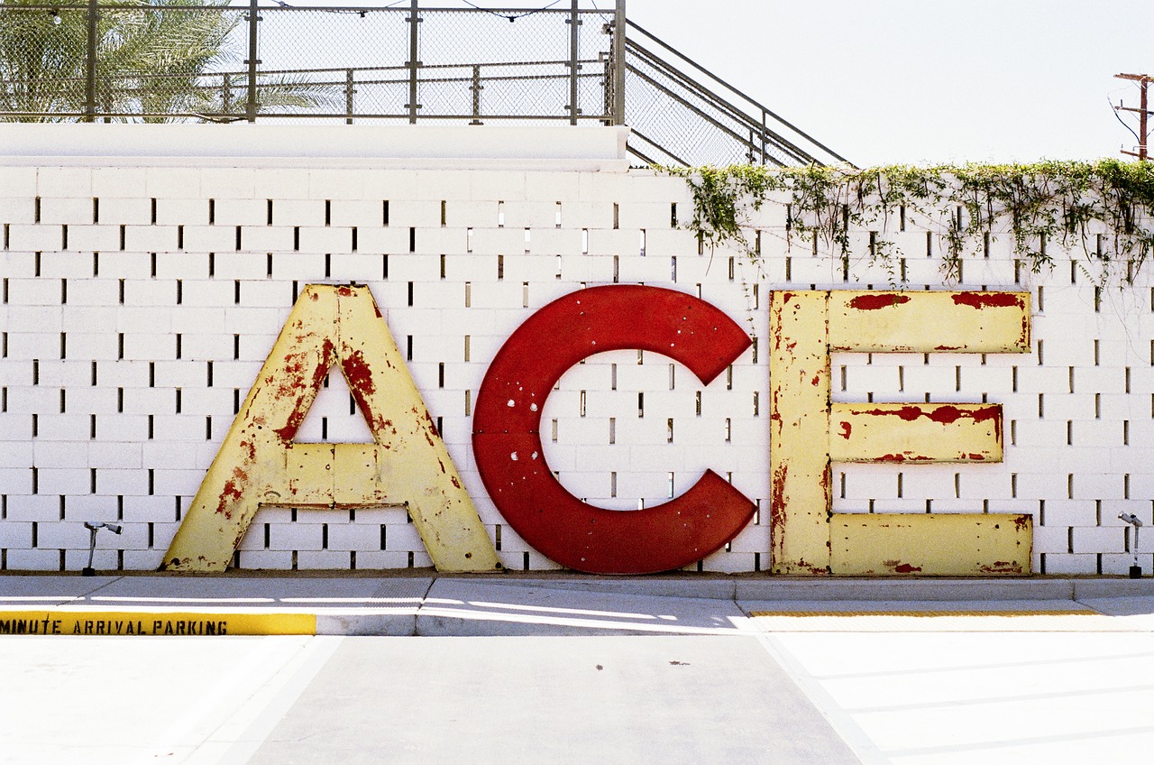 Image - ace letters concrete wall vines