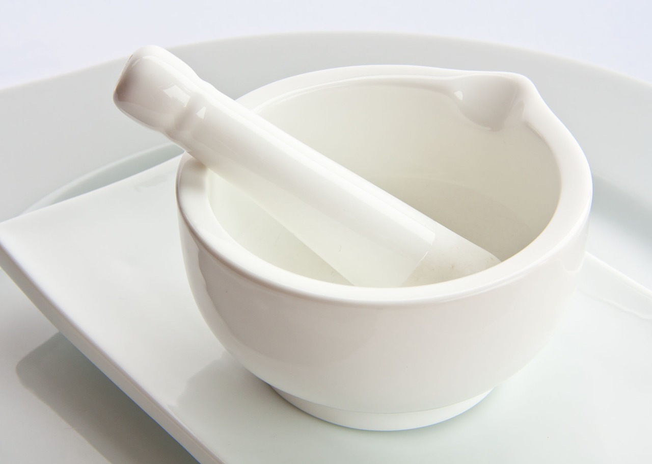 Image - spice mortar white spices pestle